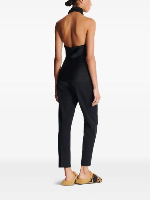 Balmain silk halterneck top - Black