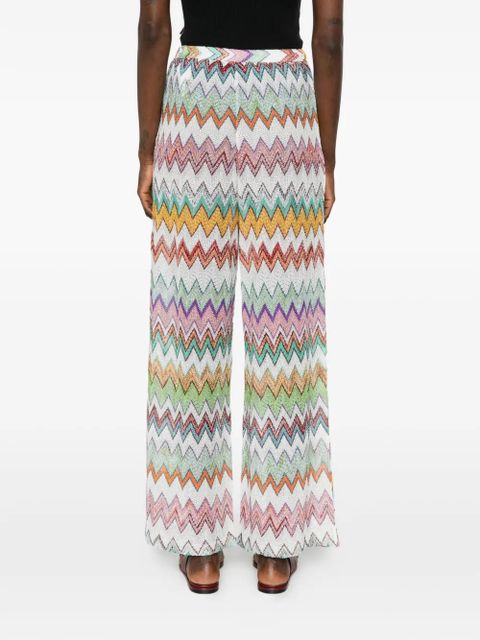 Missoni zigzag cover-up trousers - White