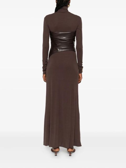 Nanushka turtleneck maxi dress - Brown