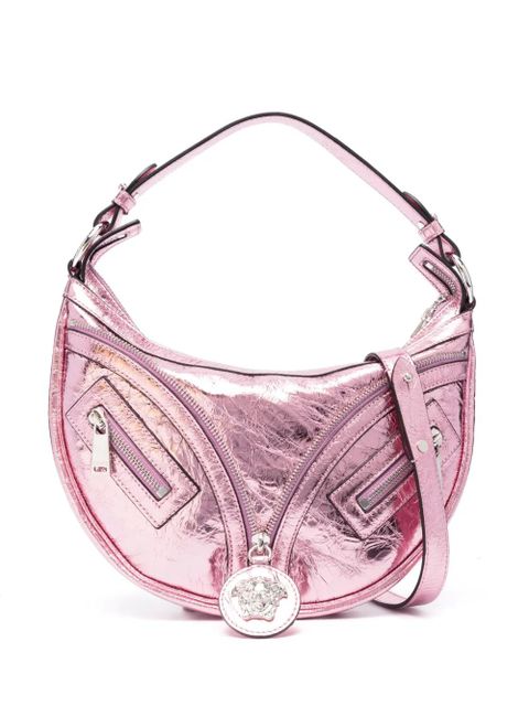 Versace small Repeat metallic-effect shoulder bag - Pink - zdjęcie produktu nr 1