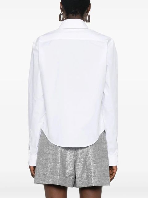 Rabanne long-sleeve cotton shirt - White