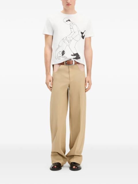 Jean Paul Gaultier open front curves trousers - Neutrals