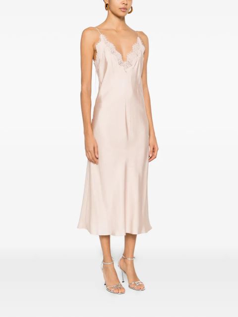 Róhe lace-detail midi dress - Pink