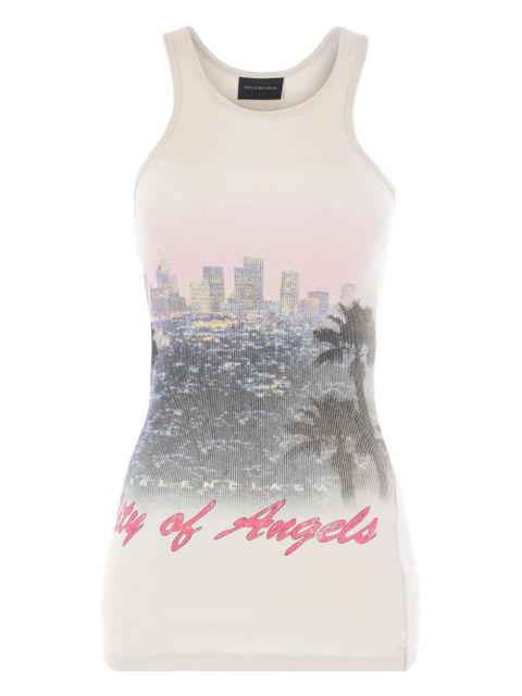 Balenciaga City Of Angels ribbed tank top - White - zdjęcie produktu nr 1