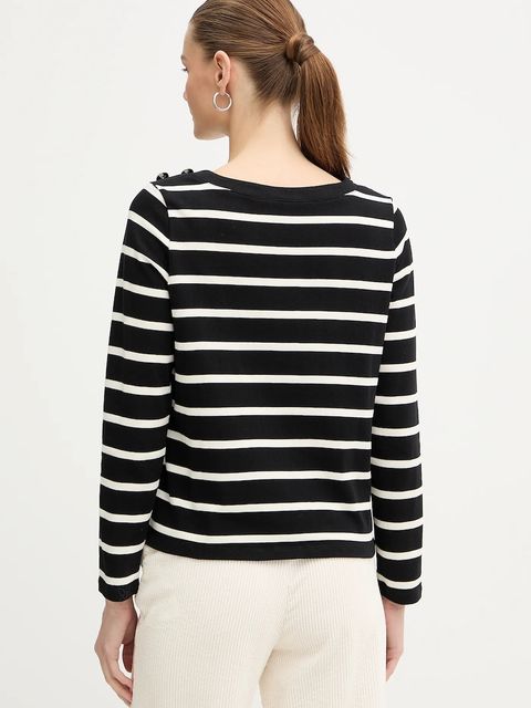 Morgan longsleeve bawełniany kolor czarny TBATO