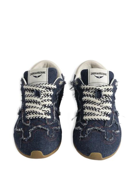 Zadig&Voltaire Dance frayed sneakers - Blue