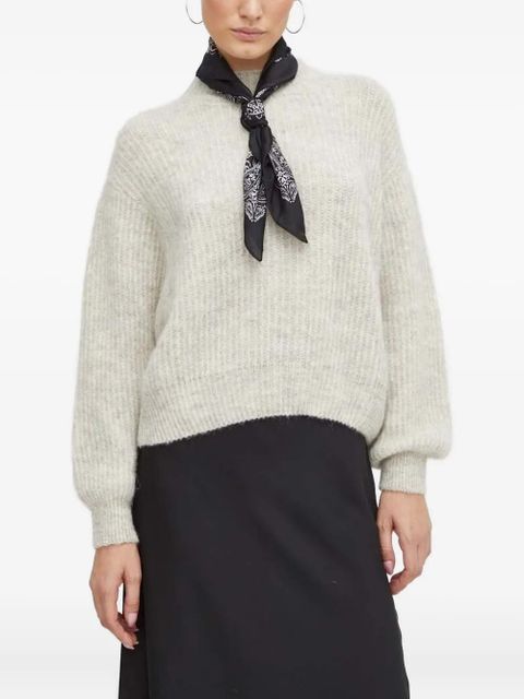 American Vintage East ribbed balloon-sleeve jumper - Neutrals - zdjęcie produktu nr 1