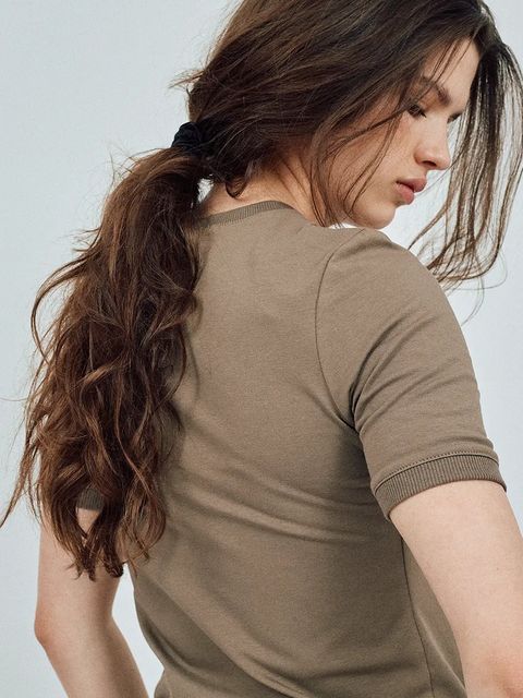 MUUV. t-shirt BASIC damska kolor zielony