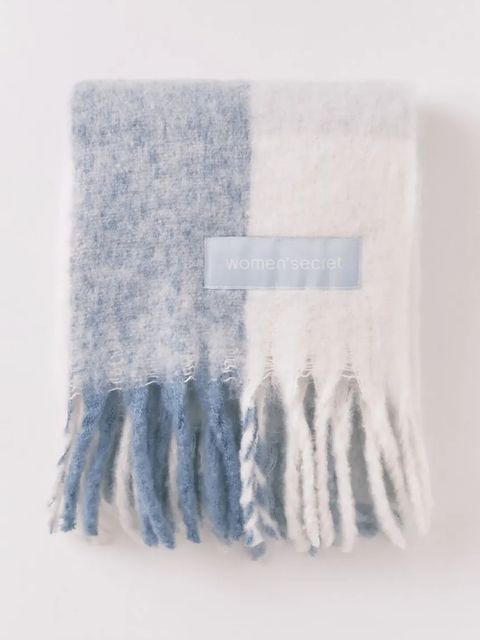 women'secret szalik damski kolor niebieski wzorzysty 5152864