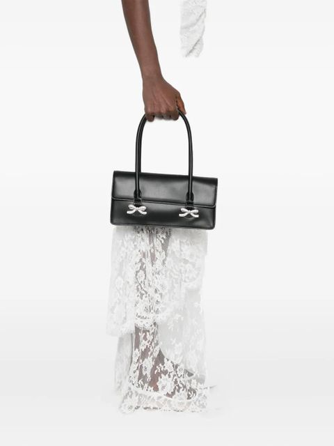 Self-Portrait crystal-bow top-handle bag - Black - zdjęcie produktu nr 2