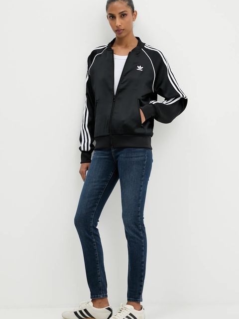 adidas Originals bluza SST SATIN damska kolor czarny z aplikacją JZ6733 - zdjęcie produktu nr 2