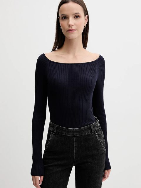 United Colors of Benetton sweter damski kolor granatowy lekki 16UYD10E7 - zdjęcie produktu nr 1