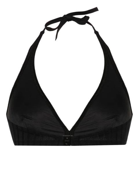 ERES ribbed halterneck bikini top - Black - zdjęcie produktu nr 2
