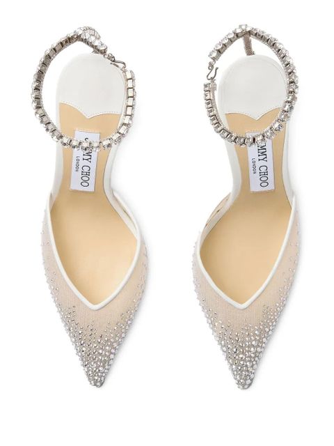Jimmy Choo 85mm Saeda pumps - White