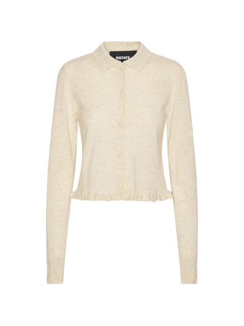 ROTATE BIRGER CHRISTENSEN polo-collar cardigan - Neutrals - zdjęcie produktu nr 1