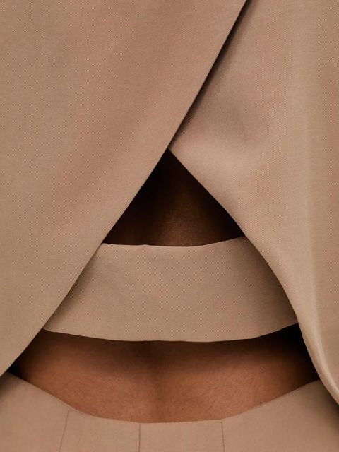 Answear.LAB sukienka kolor brązowy maxi dopasowana