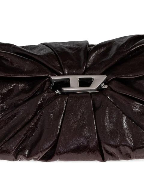 Diesel pleated clasp tote bag - Brown