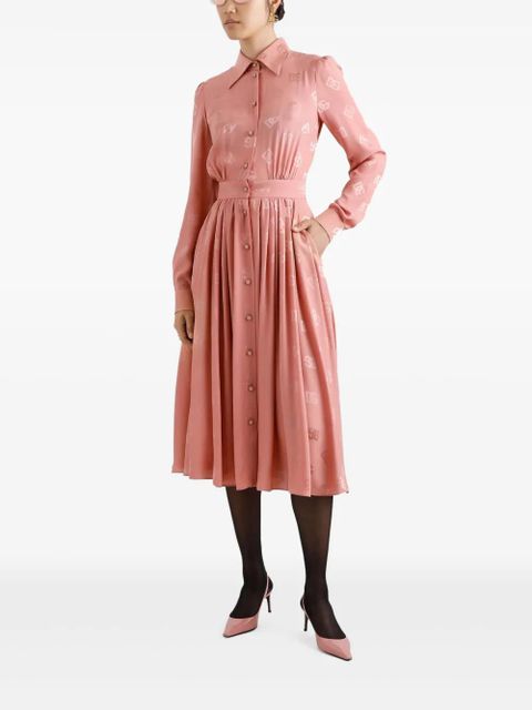 Dolce & Gabbana DNA monogram-jacquard midi dress - Pink