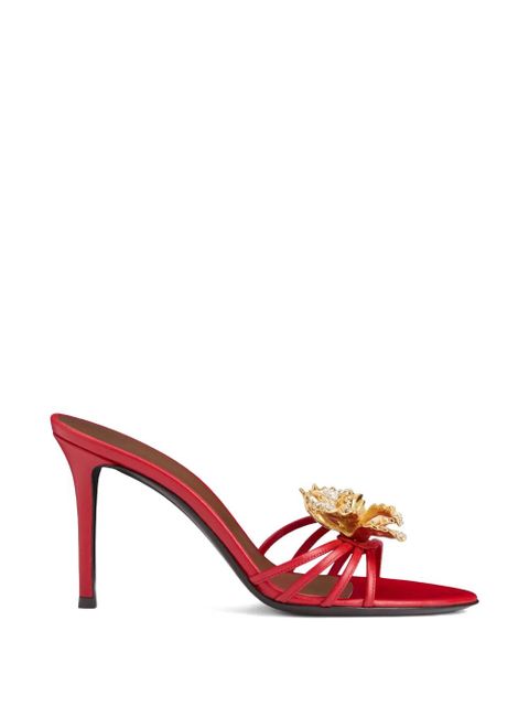 Giuseppe Zanotti Orchid Crystal open-toe crystal grain sandals - Red - zdjęcie produktu nr 1