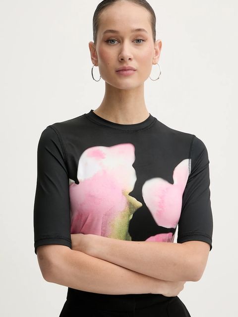 Stine Goya t-shirt damski kolor czarny SG-AW25-T071-2244