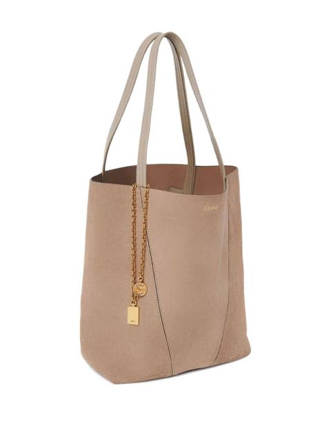Chloé Spin chain-detail tote bag - Neutrals