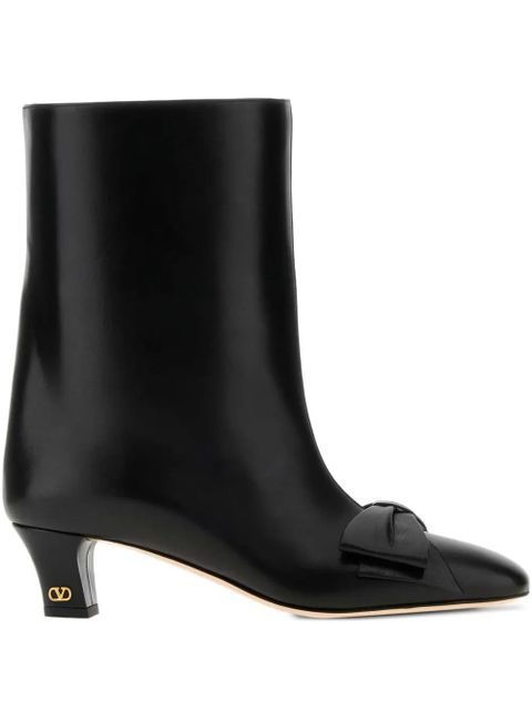 Valentino Garavani 50mm Bowow leather ankle boots - Black