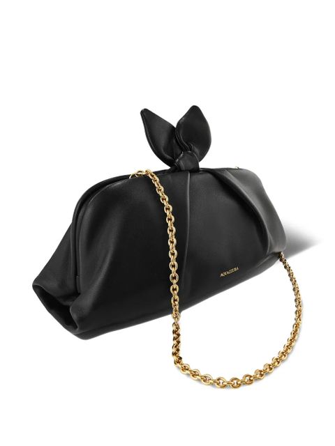 Aquazzura small Bow Tie clutch bag - Black