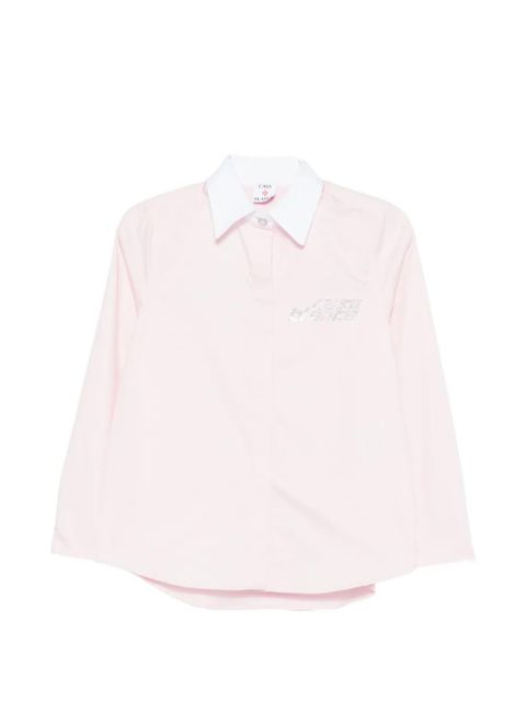Casablanca crystal-embellishment shirt - Pink - zdjęcie produktu nr 1