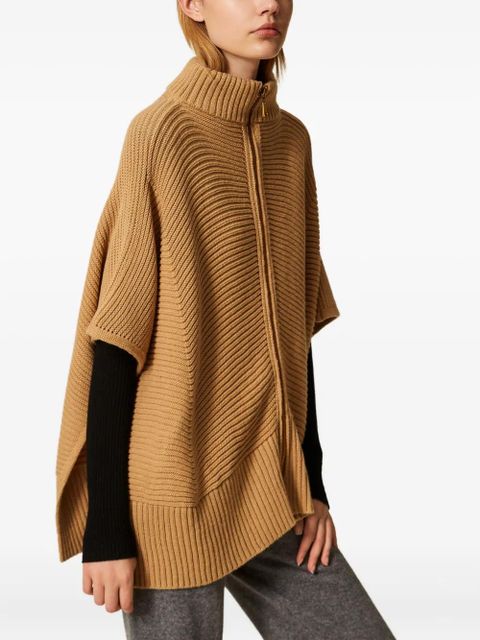TWINSET knitted cape - Brown