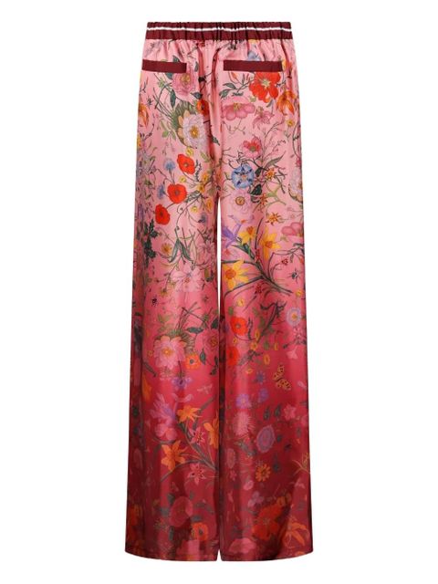 Gucci floral-print drawstring trousers - 5057 PINK/ROSSO ANCORA/MC - zdjęcie produktu nr 2