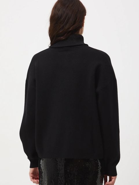 Medicine sweter damski kolor czarny z półgolfem - zdjęcie produktu nr 2