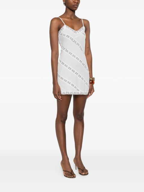 Gimaguas Beatrice lace-trim mini dress - White