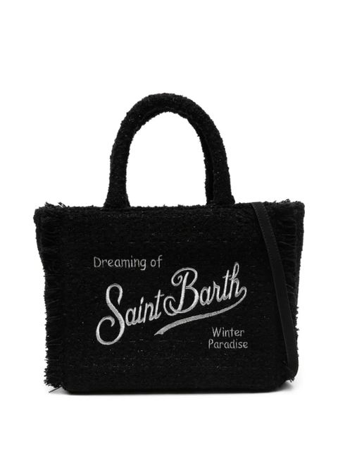 MC2 Saint Barth fringed embroidered tote bag - Black - zdjęcie produktu nr 1
