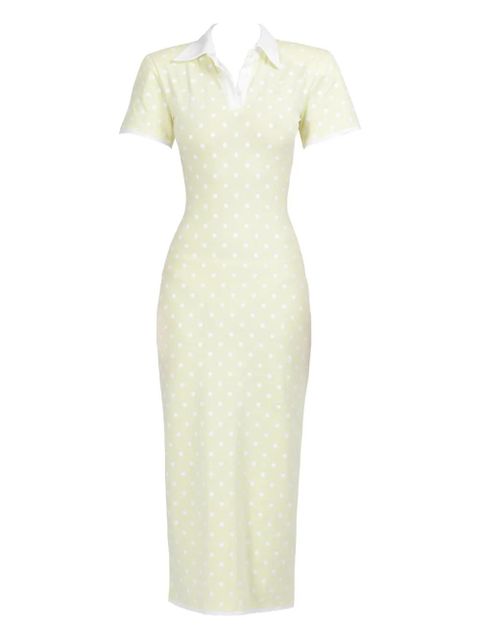 Rowen Rose polka-dot jersey midi dress - Yellow - zdjęcie produktu nr 1