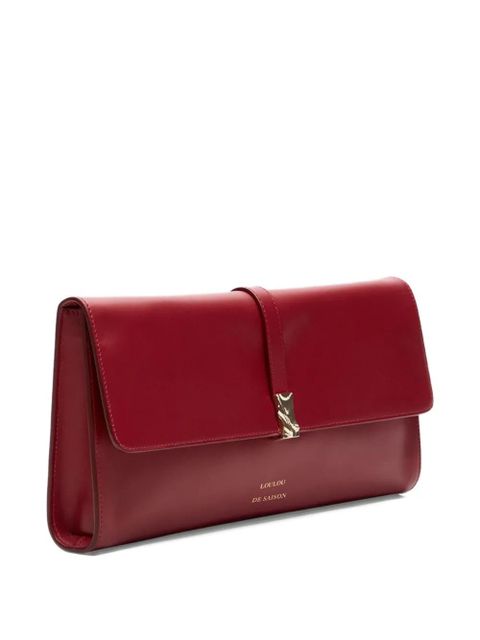 LouLou de Saison Elmer leather clutch - Red