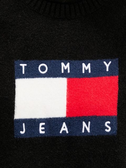 Tommy Jeans sweter z dodatkiem wełny damski kolor czarny lekki DW0DW21782
