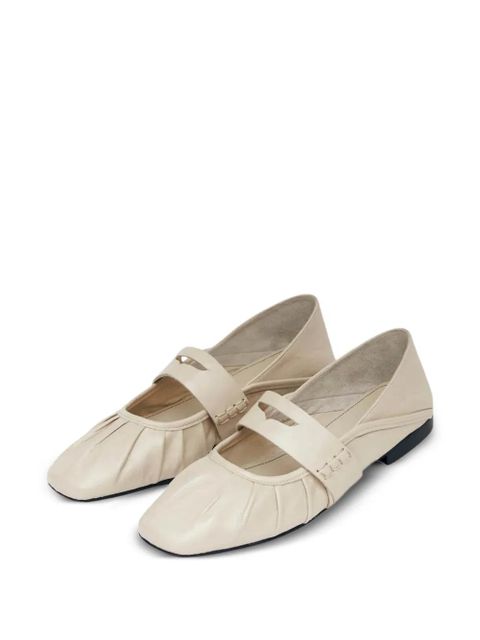 ALOHAS pleated leather ballet flats - Neutrals