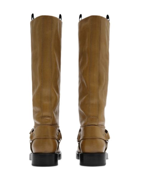 Burberry leather biker boots - Brown