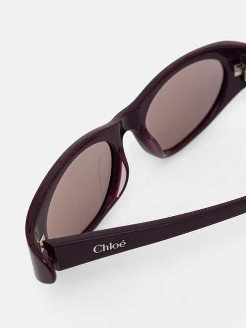 Chloé okulary przeciwsłoneczne damskie kolor fioletowy CH0279S