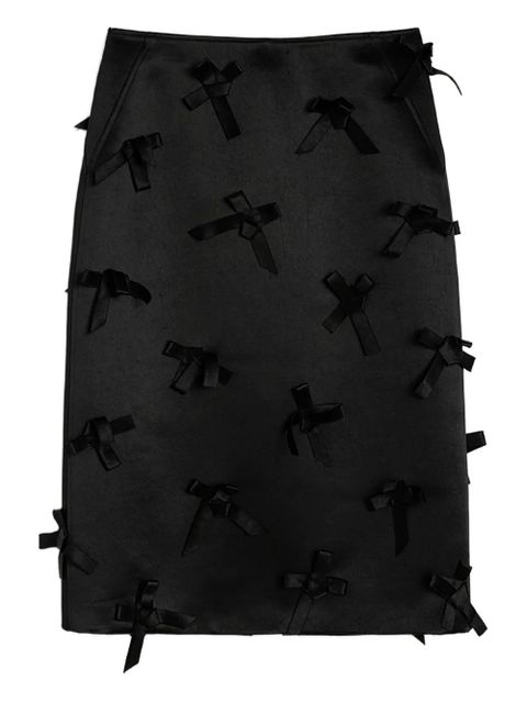 Jil Sander bow-embellished midi skirt - Black - zdjęcie produktu nr 1