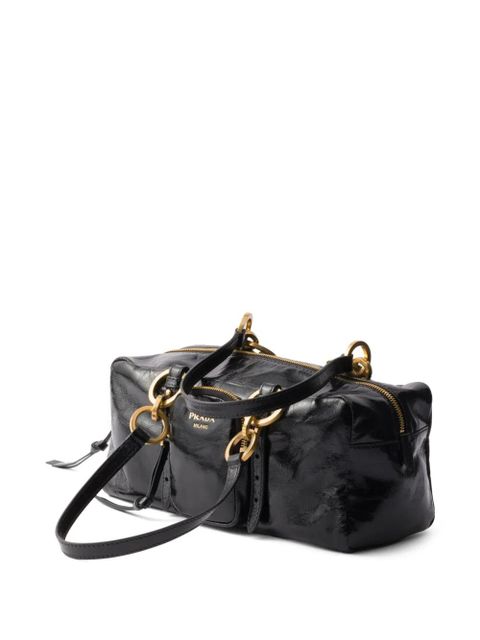 Prada medium leather tote bag - Black