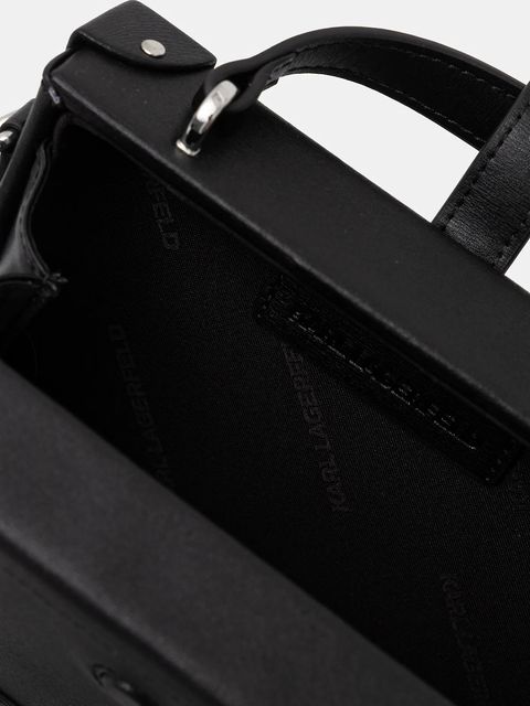 Karl Lagerfeld torebka skórzana K/AUTOGRAPH kolor czarny B1W30100