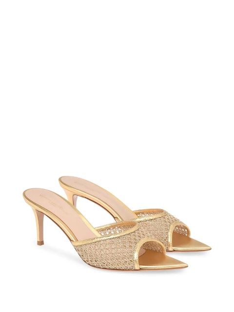 Gianvito Rossi 70mm Siena pointed-toe sandals - Gold - zdjęcie produktu nr 2