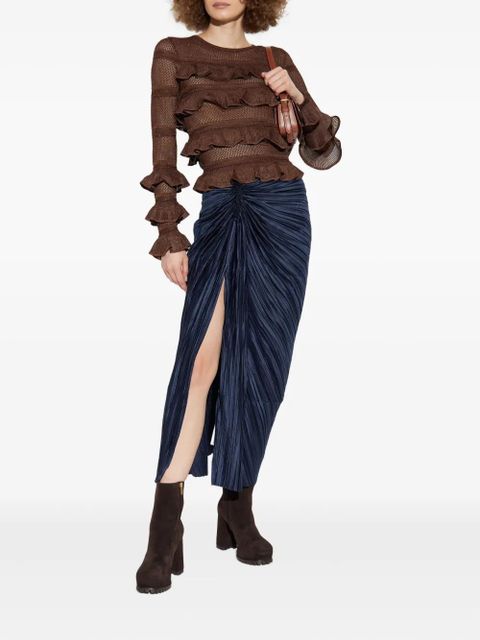 Cult Gaia pleated draped skirt - Blue - zdjęcie produktu nr 2