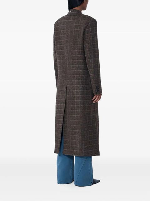 OUR LEGACY Manta checked single-breasted coat - Brown