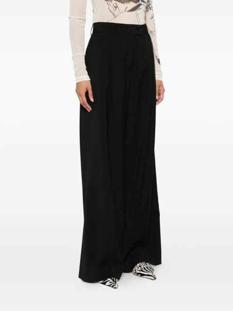 Sportmax pleated wide-leg trousers - Black