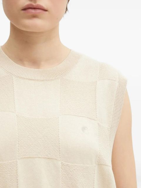 Carhartt WIP checked sleeveless knitted top - Neutrals