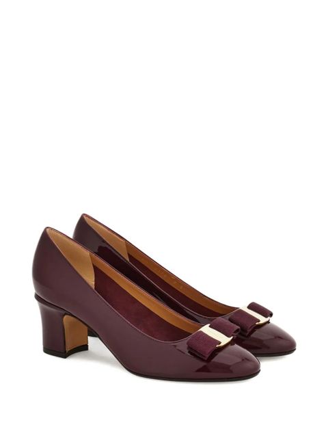 Ferragamo 40mm Vara bow-detail pumps - Purple