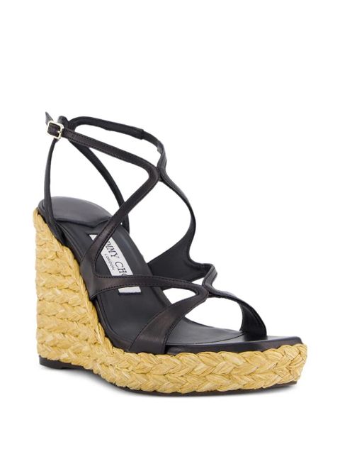 Jimmy Choo wedge-heel sandals - Black