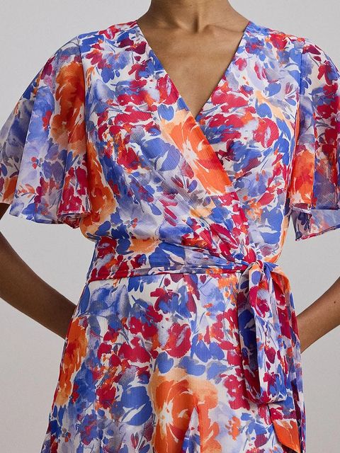 Lauren Ralph Lauren sukienka kolor niebieski mini rozkloszowana 250957086